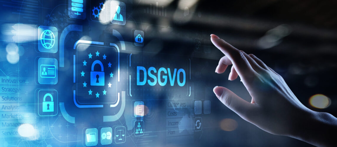 DSGVO, GDPR General data protection regulation european law cyber security personal information privacy concept on virtual screen.